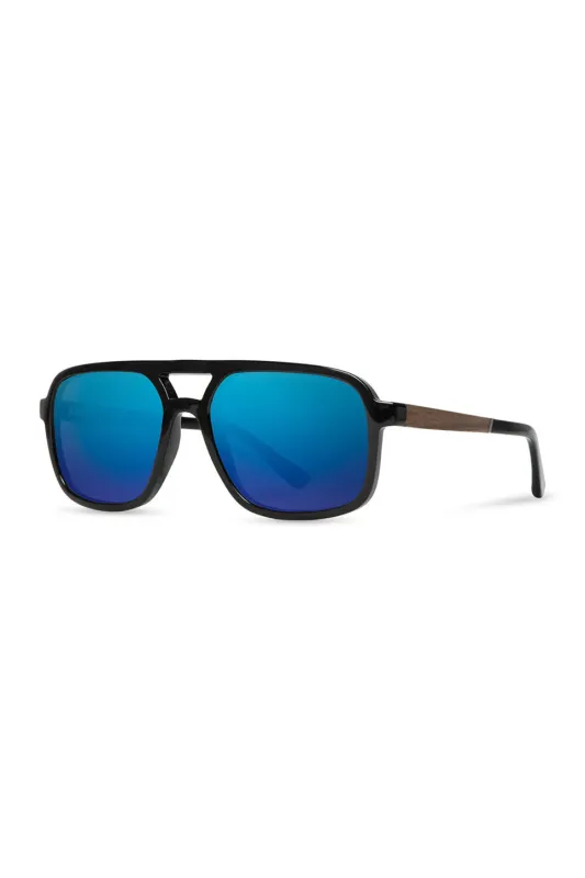 GLACIER - BLACK/WALNUT HD+ POLAR BLUE FLASH made by REVOLVR Menswear