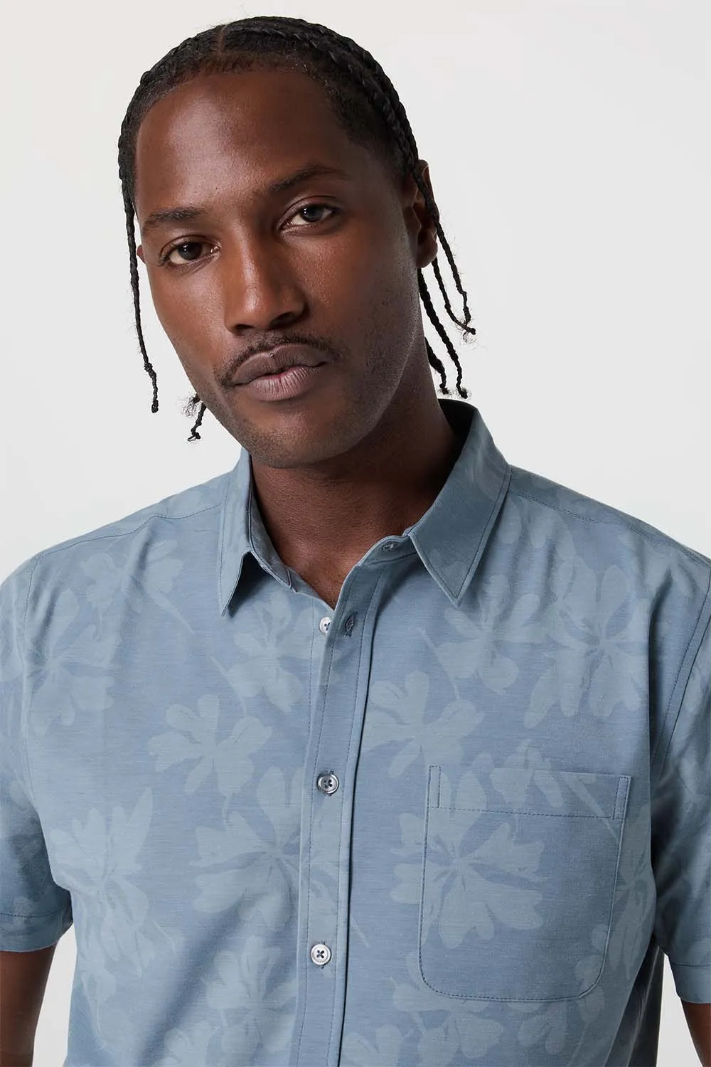 BRIDGE SS Dusty Blue Plumeria sold by REVOLVR Menswear product image thumbnail 4