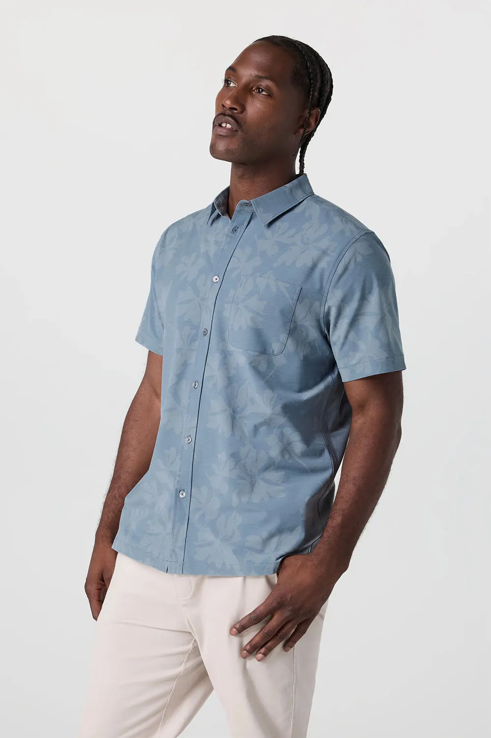 BRIDGE SS Dusty Blue Plumeria sold by REVOLVR Menswear product image thumbnail 2