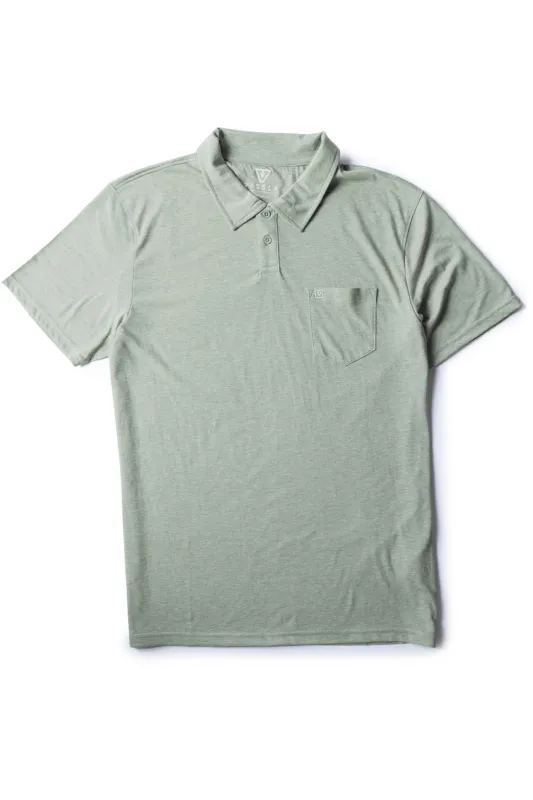HY-LITE ECO SS POLO Light Sage Heather sold by REVOLVR Menswear
