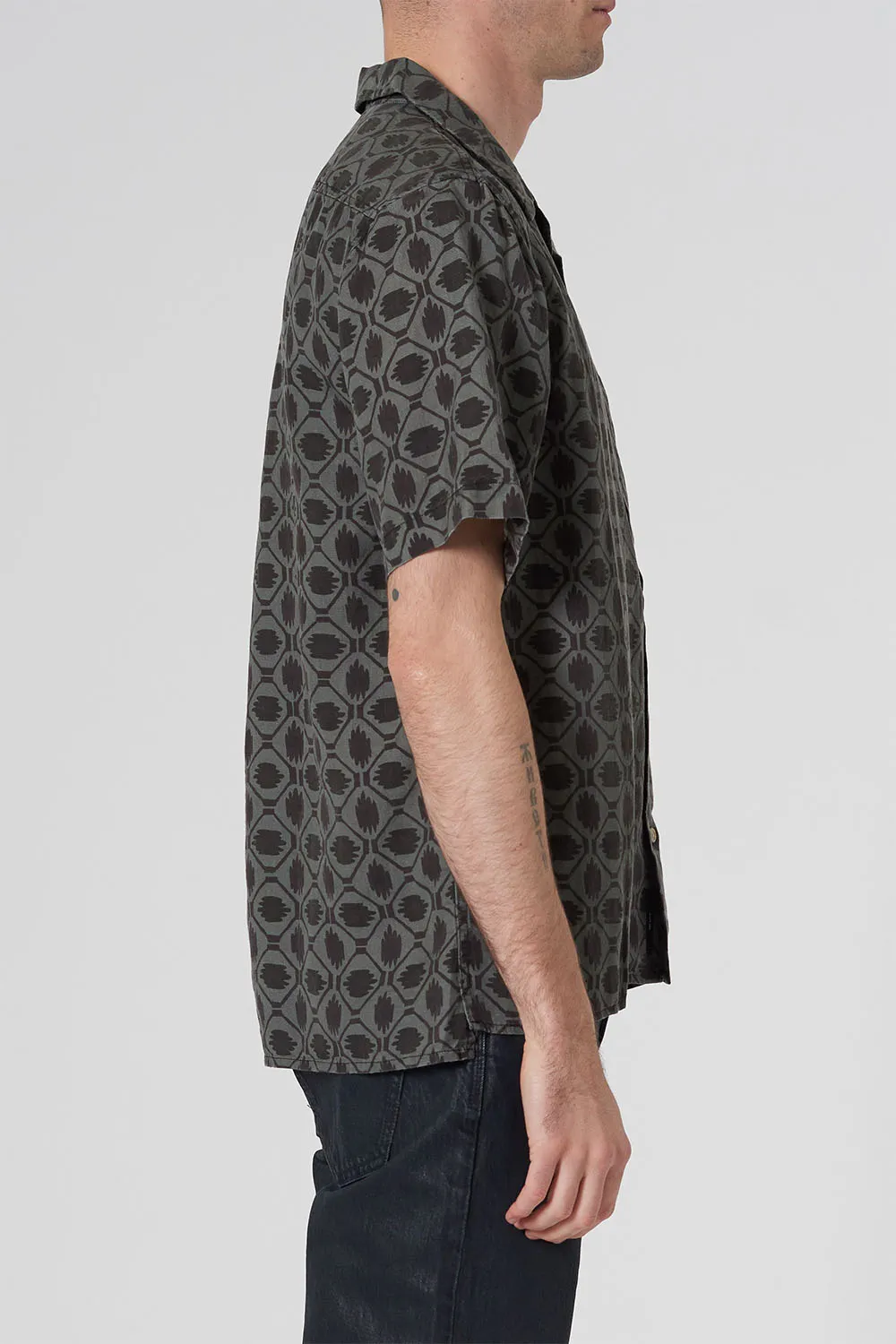 CURTIS SS IKAT Dark Pine sold by REVOLVR Menswear product image thumbnail 3