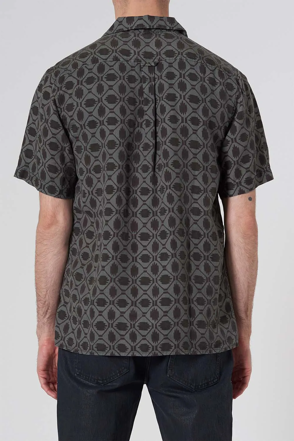 CURTIS SS IKAT Dark Pine sold by REVOLVR Menswear product image thumbnail 4