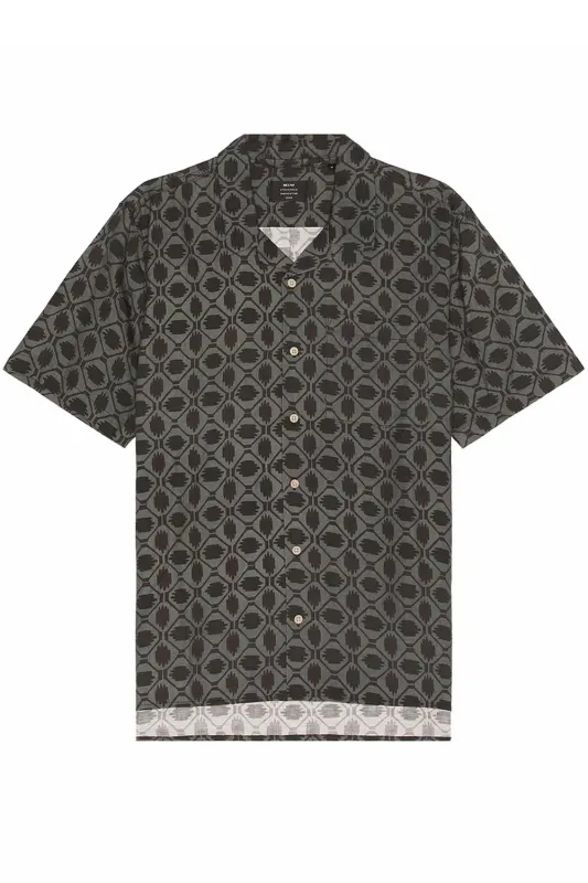 CURTIS SS IKAT Dark Pine sold by REVOLVR Menswear