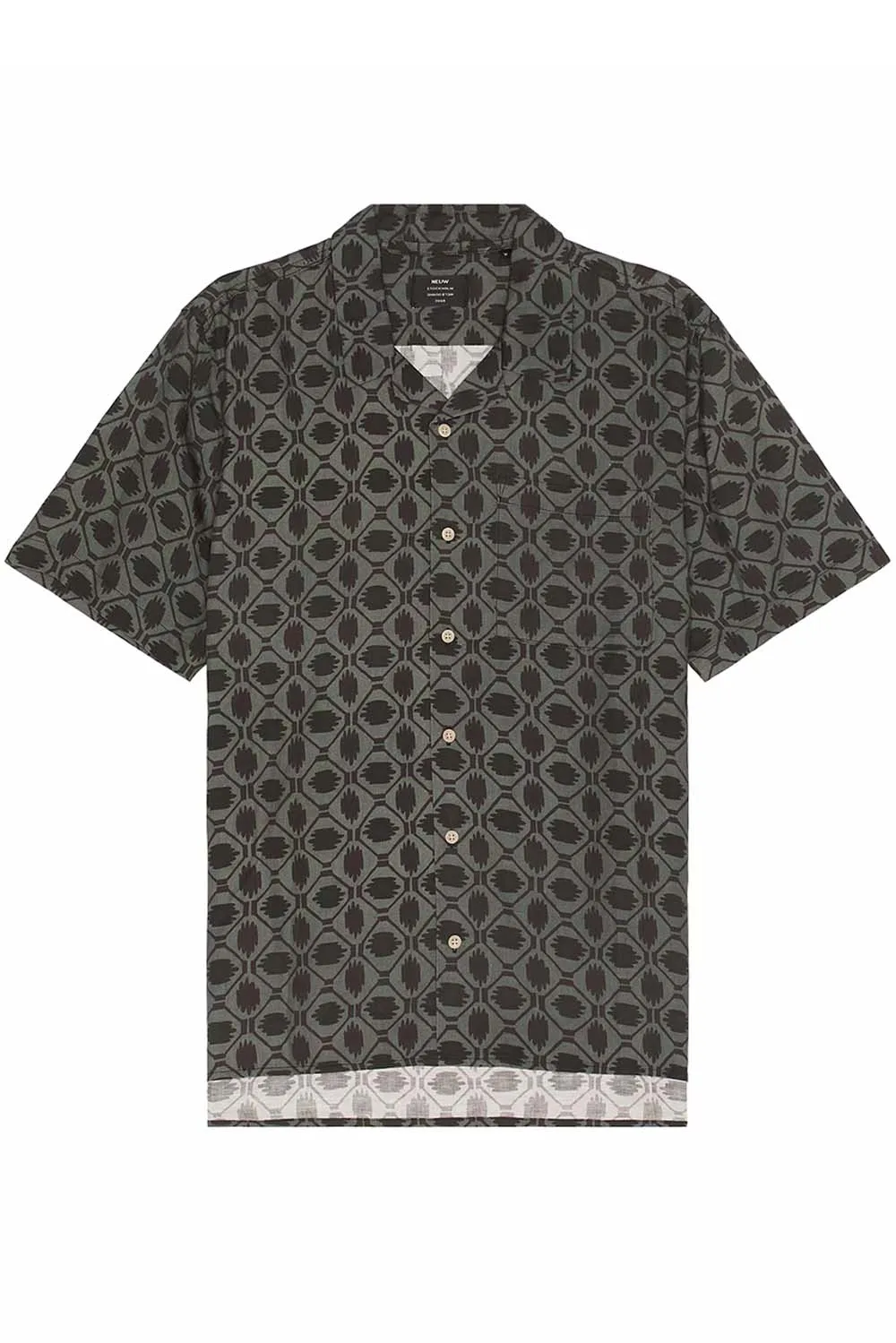 CURTIS SS IKAT Dark Pine sold by REVOLVR Menswear