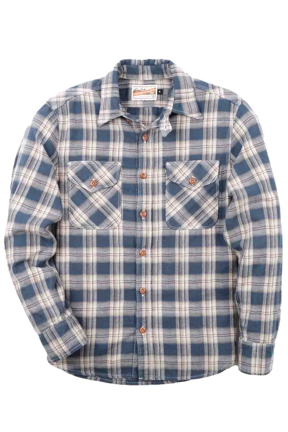 WELLS LS Blue Plaid sold by REVOLVR Menswear