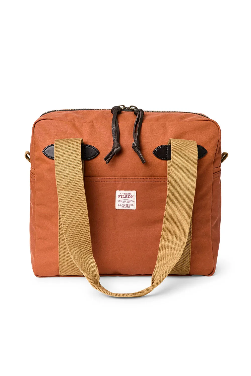 TIN CLOTH ZIPPER TOTE Rust sold by REVOLVR Menswear