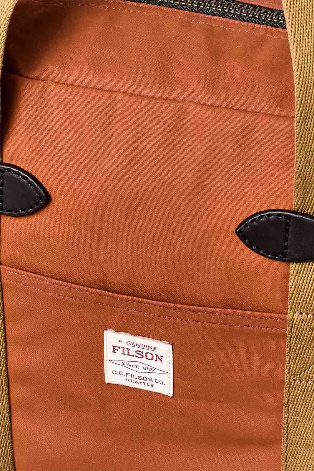 TIN CLOTH ZIPPER TOTE Rust sold by REVOLVR Menswear product image thumbnail 4