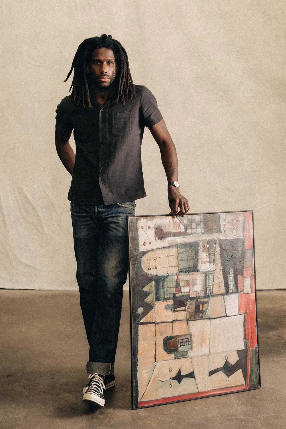 THE CONRAD SHIRT Faded Black Linen sold by REVOLVR Menswear product image thumbnail 2