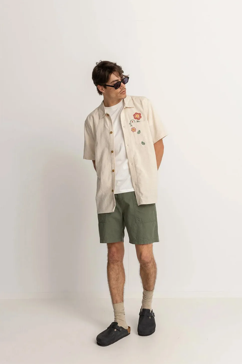 FLOWER EMBROIDERY SS Natural sold by REVOLVR Menswear product image thumbnail 4