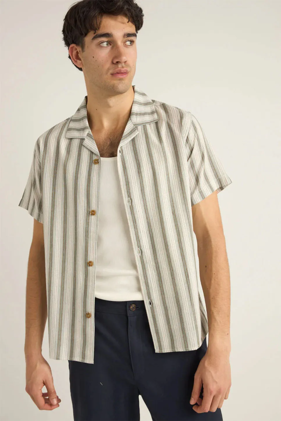 VACATION STRIPE SS SHIRT Fern sold by REVOLVR Menswear product image thumbnail 2