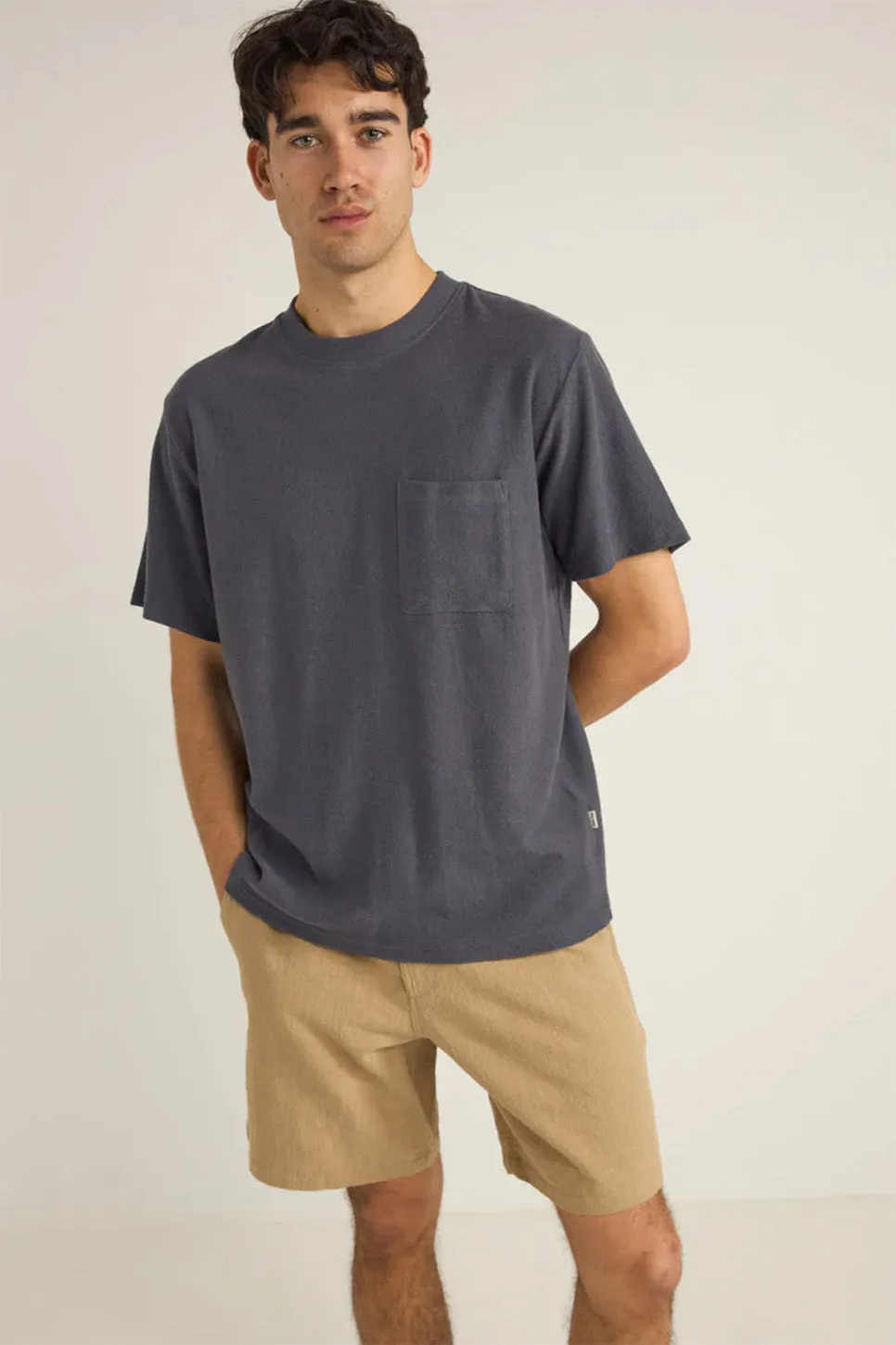 VINTAGE TERRY SS TSHIRT Navy sold by REVOLVR Menswear