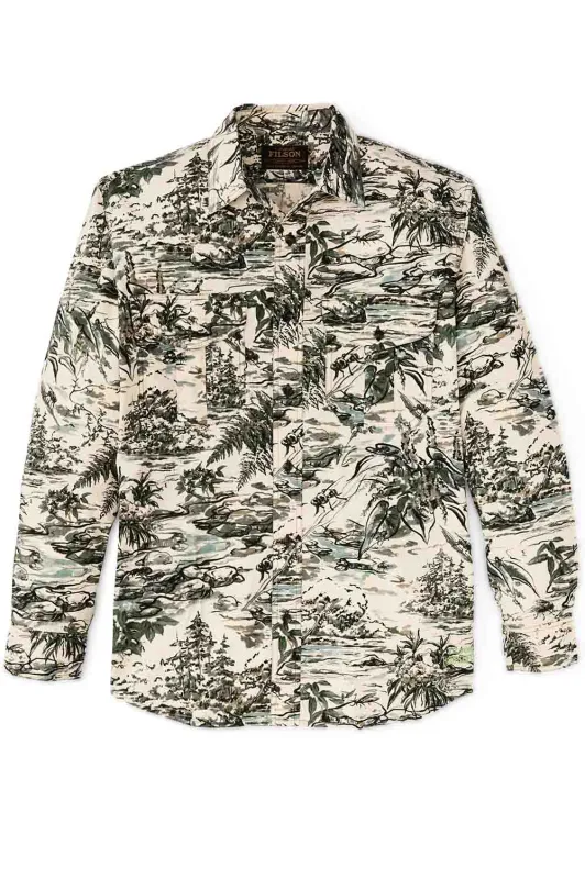 HOUSEFLY WASHED FEATHER CLOTH Khaki/Scenic sold by REVOLVR Menswear