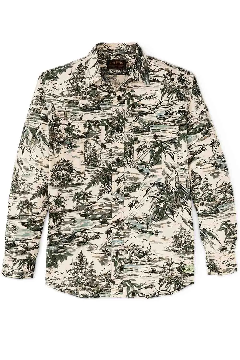 HOUSEFLY WASHED FEATHER CLOTH Khaki/Scenic sold by REVOLVR Menswear