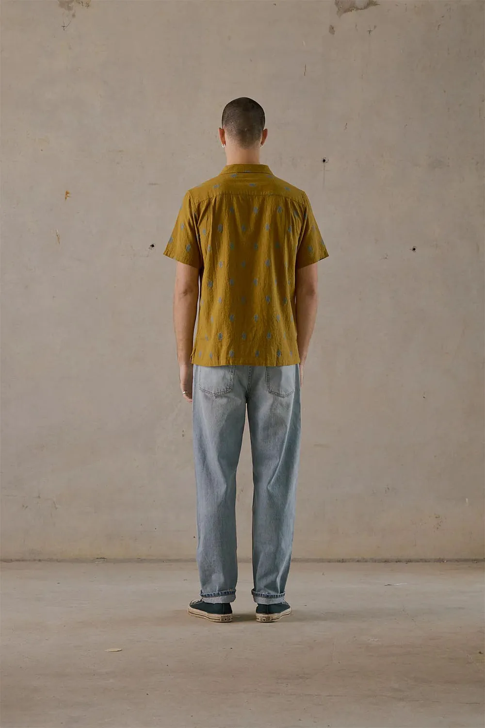 CAMP COLLAR SHIRT Light Brown sold by REVOLVR Menswear product image thumbnail 4