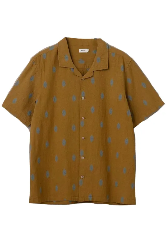 CAMP COLLAR SHIRT Light Brown sold by REVOLVR Menswear