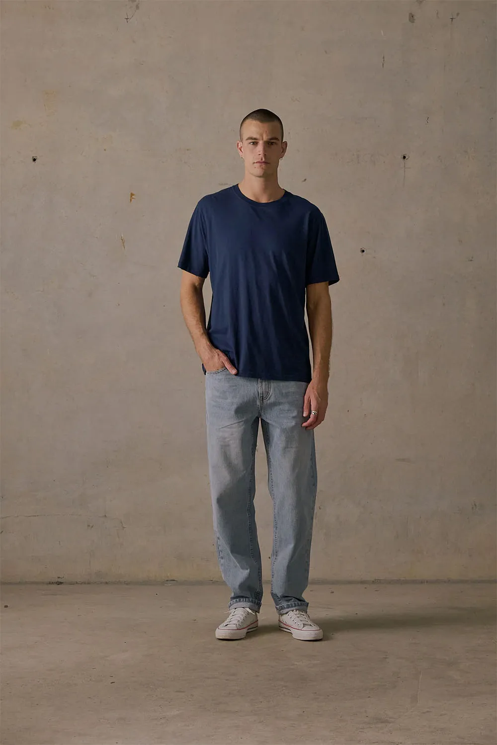 HEMP TEE Blue sold by REVOLVR Menswear product image thumbnail 3
