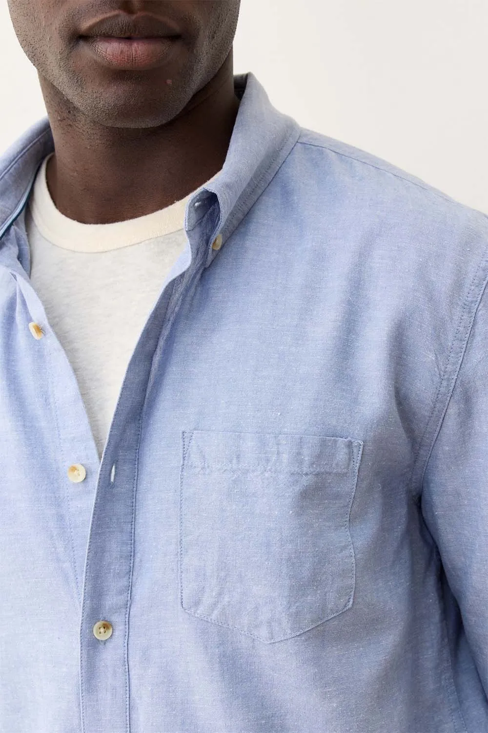BETTER-THAN-LINEN LS SHIRT Chambray sold by REVOLVR Menswear product image thumbnail 3