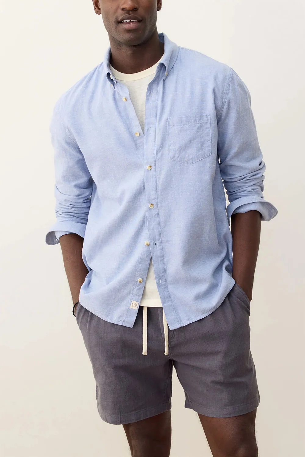 BETTER-THAN-LINEN LS SHIRT Chambray sold by REVOLVR Menswear product image thumbnail 2