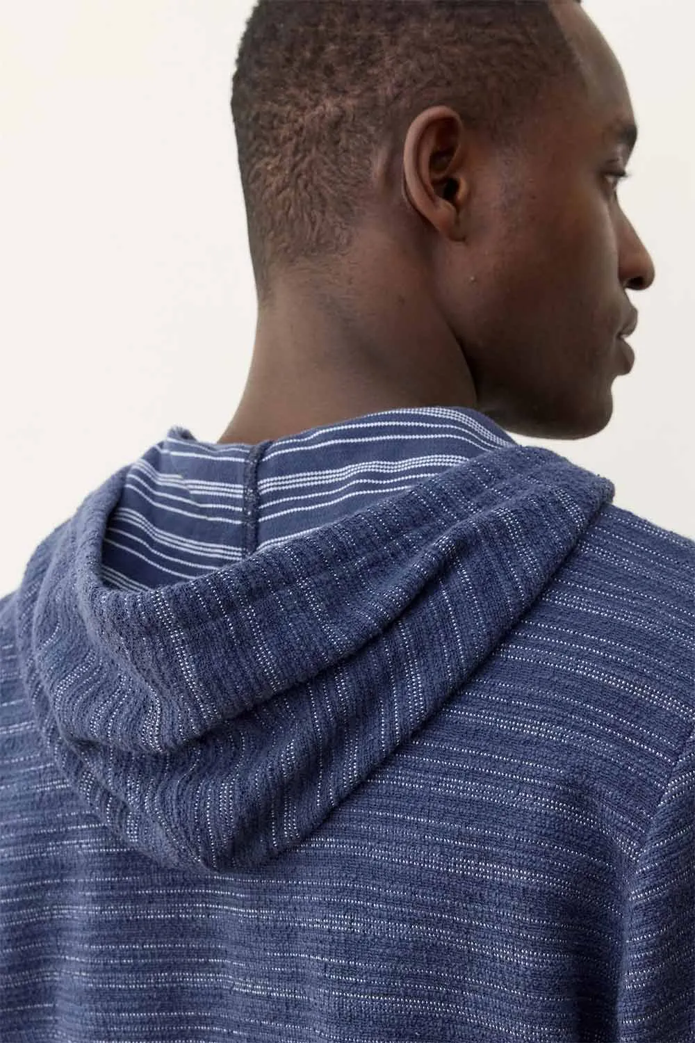 PORTOLA BEACH HOODIE Navy/Natural Stripe sold by REVOLVR Menswear product image thumbnail 5