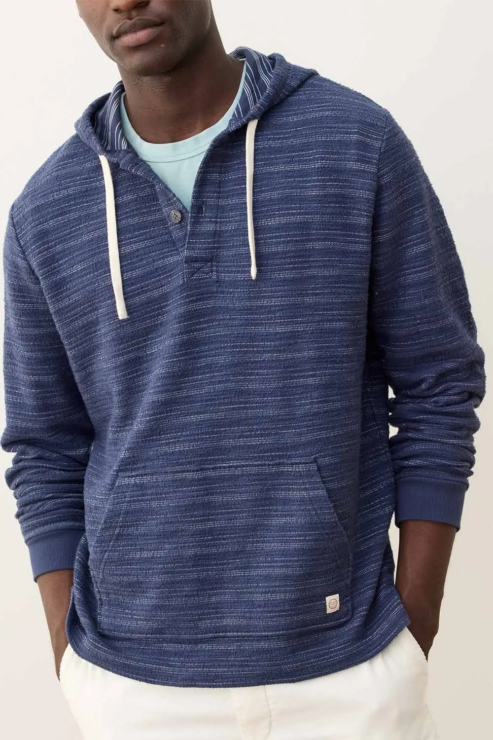 PORTOLA BEACH HOODIE Navy/Natural Stripe sold by REVOLVR Menswear product image thumbnail 2