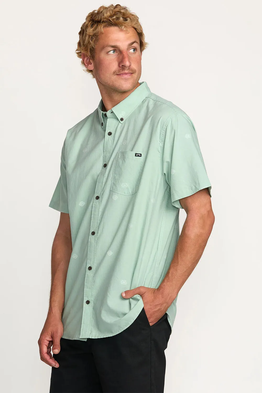 ALL DAY JACQUARD SS Seafoam sold by REVOLVR Menswear product image thumbnail 3