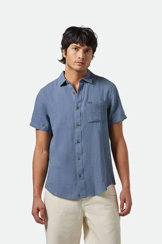 CHARTER ORGANIC COTTON SS Azure Blue sold by REVOLVR Menswear