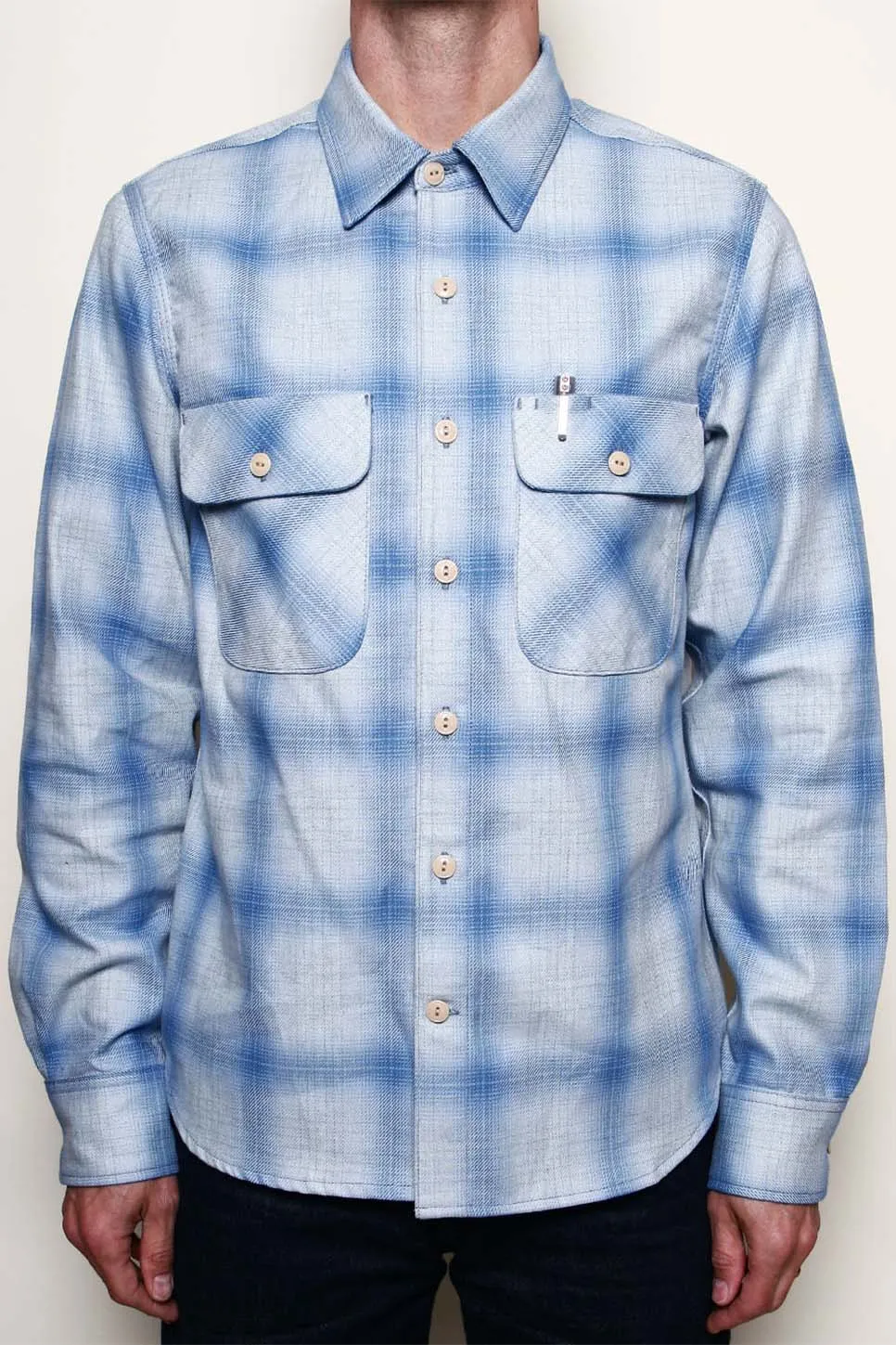 FIELD SHIRT Sky Blue Shadow Plaid sold by REVOLVR Menswear product image thumbnail 2