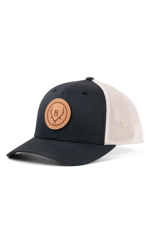 SIMPLIFY TRUCKER LEATHER Dark Navy/White sold by REVOLVR Menswear