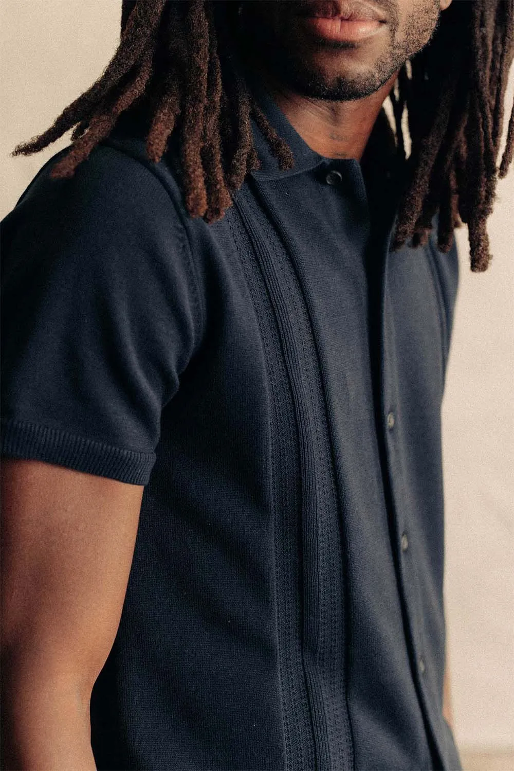 THE BUTTON DOWN POLO Dark Navy Stripe sold by REVOLVR Menswear product image thumbnail 3