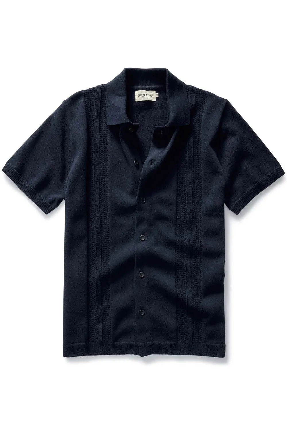 THE BUTTON DOWN POLO Dark Navy Stripe sold by REVOLVR Menswear