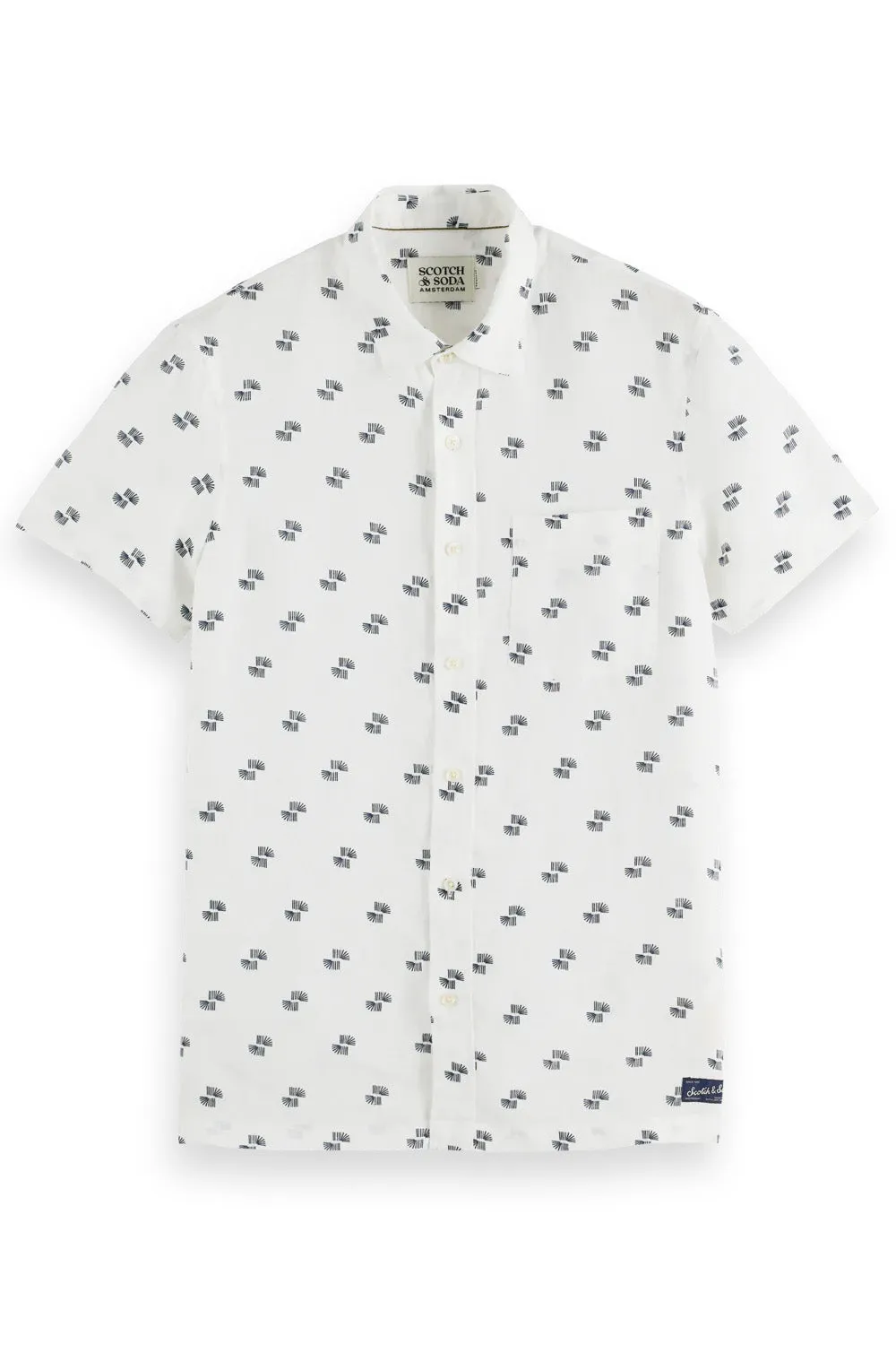 REGULAR ALL-OVER PRINTED SHIRT Off White sold by REVOLVR Menswear