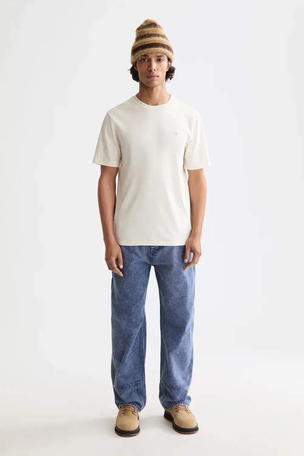 REGULAR FIT LOGO T-SHIRT Eggnog sold by REVOLVR Menswear product image thumbnail 5