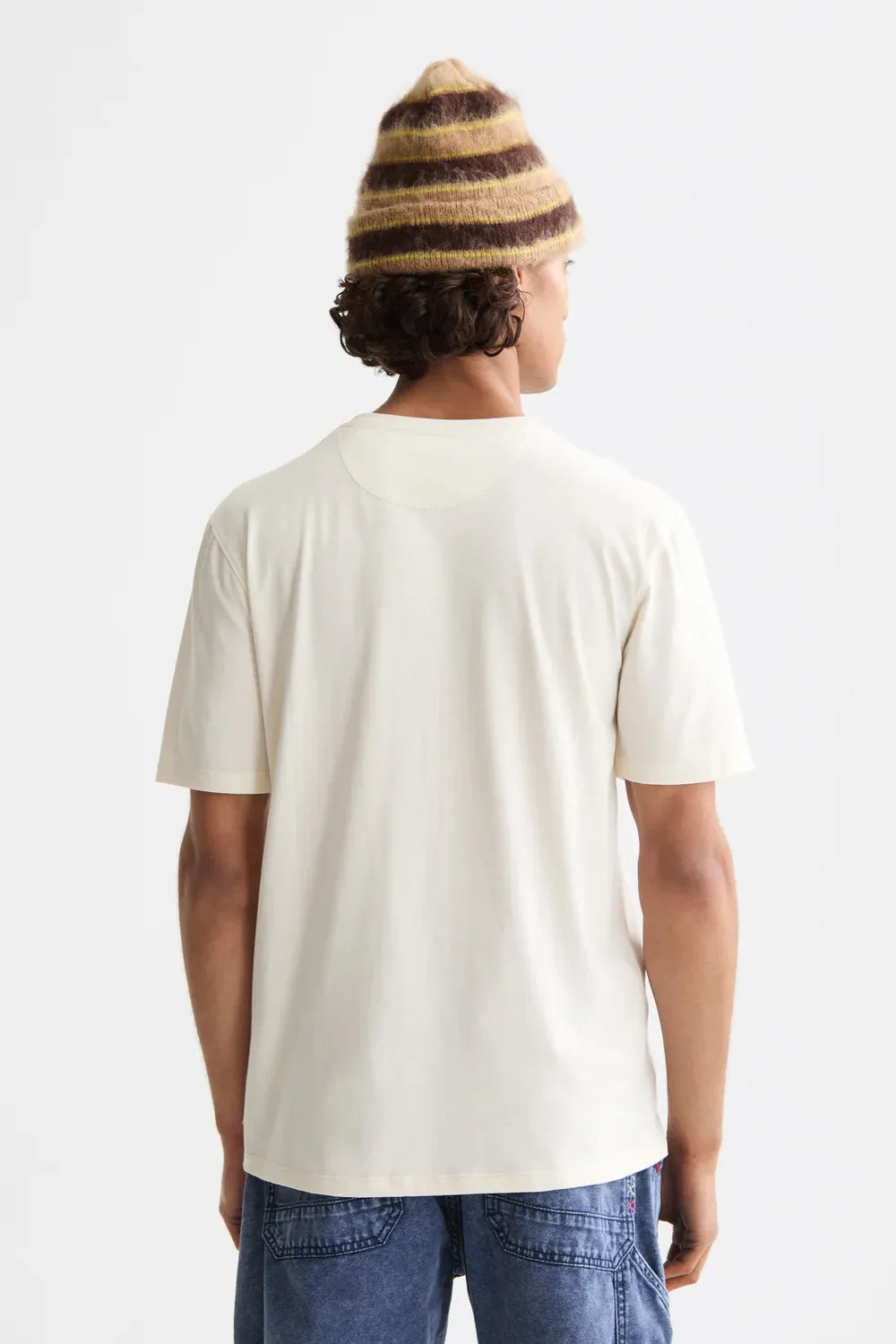REGULAR FIT LOGO T-SHIRT Eggnog sold by REVOLVR Menswear product image thumbnail 3