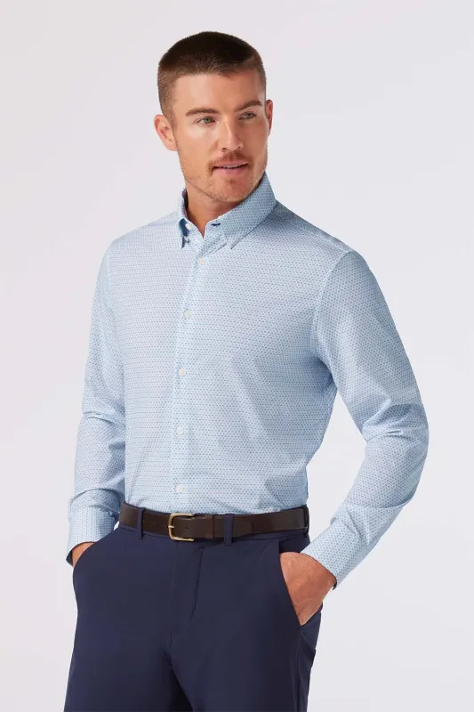 LEEWARD LS White Multi Mark sold by REVOLVR Menswear