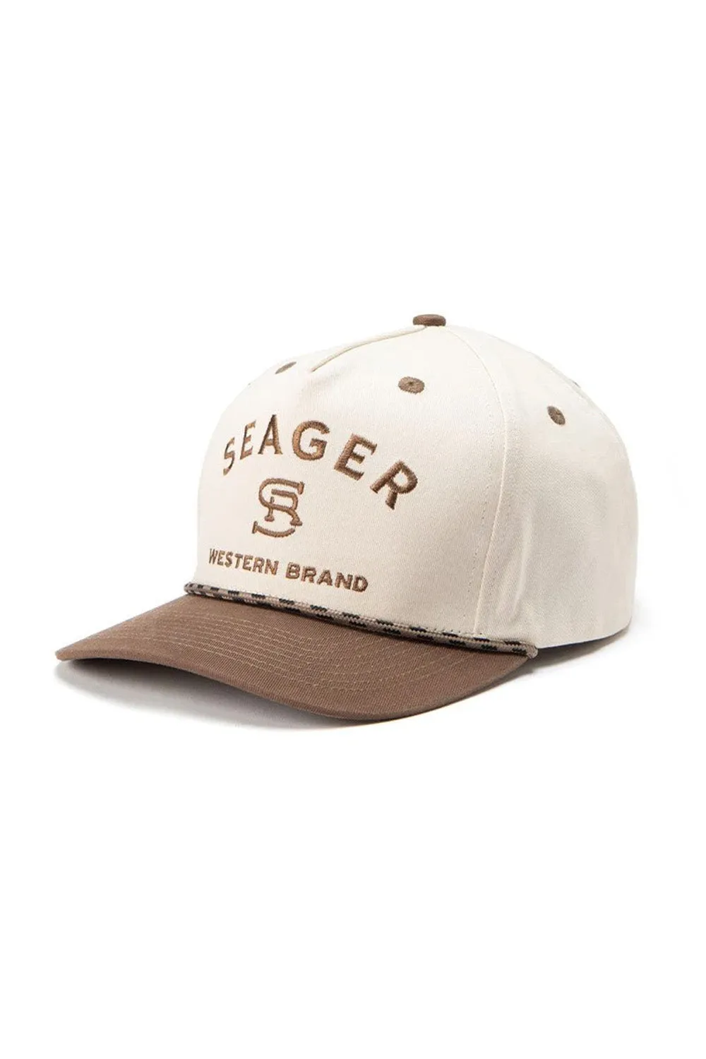 BRANDED SNAPBACK Cream/Brown sold by REVOLVR Menswear