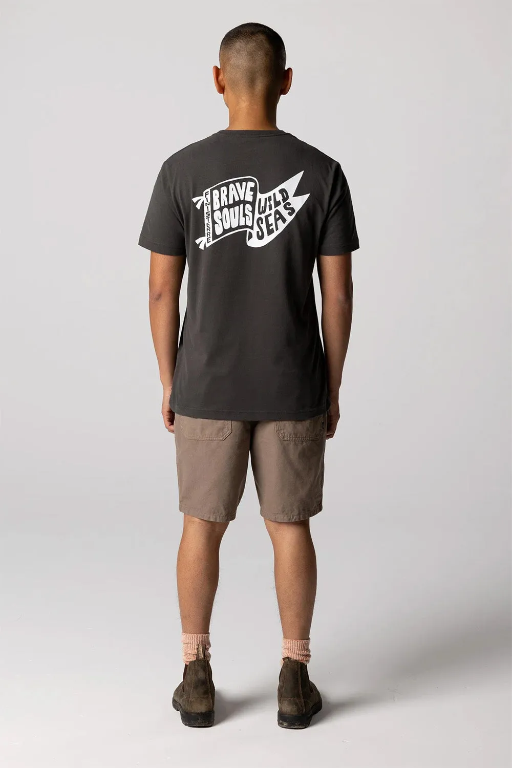 BRAVE FLAG TEE Raven sold by REVOLVR Menswear product image thumbnail 4