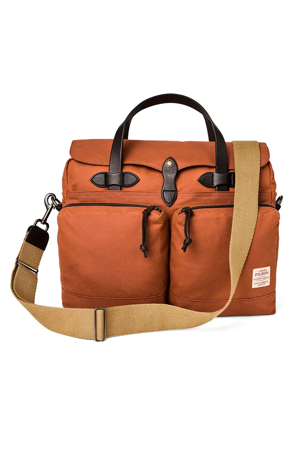 24 HOUR TIN BRIEFCASE Rust sold by REVOLVR Menswear