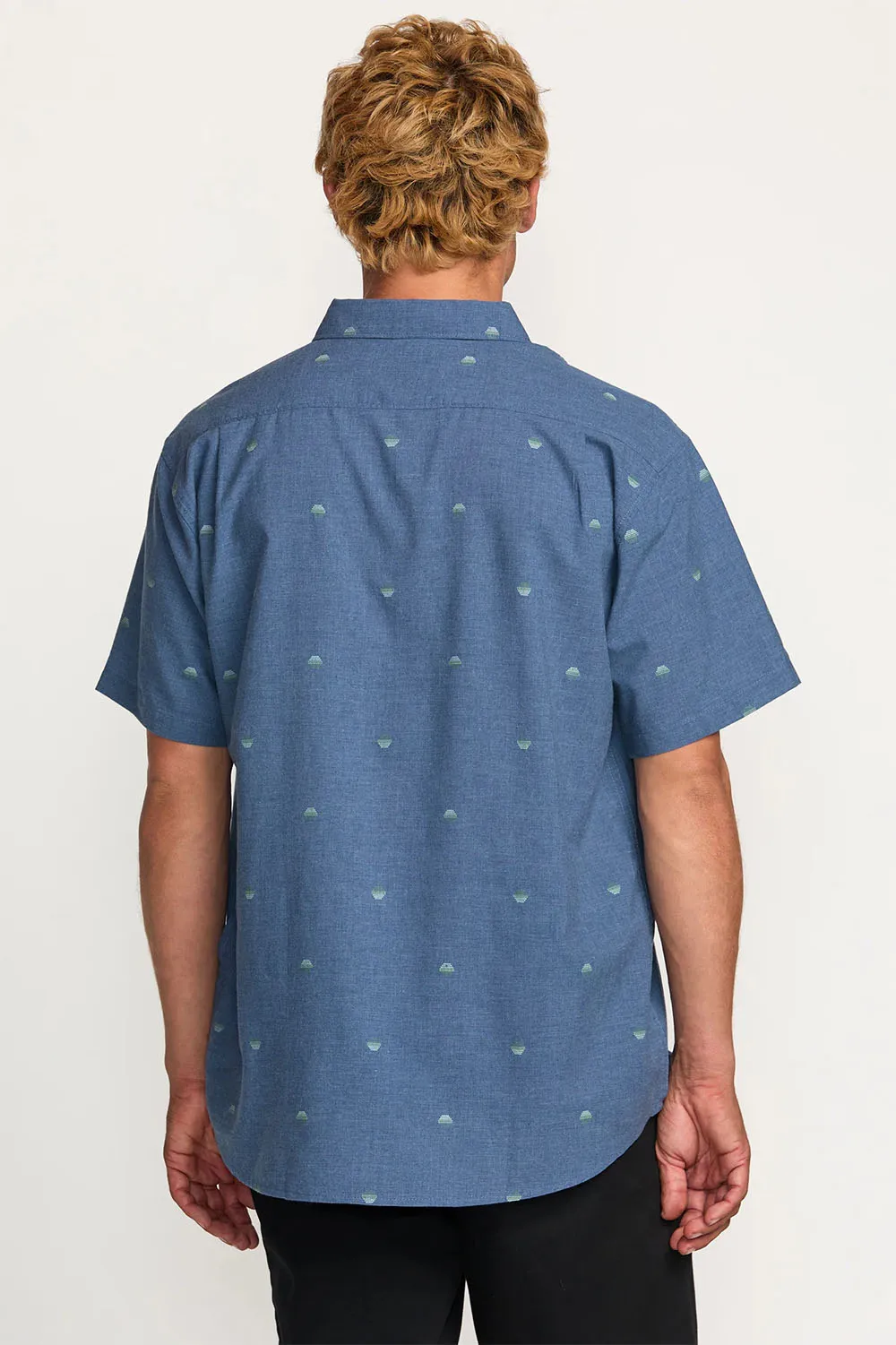 ALL DAY JACQUARD SS Deep Blue sold by REVOLVR Menswear product image thumbnail 4