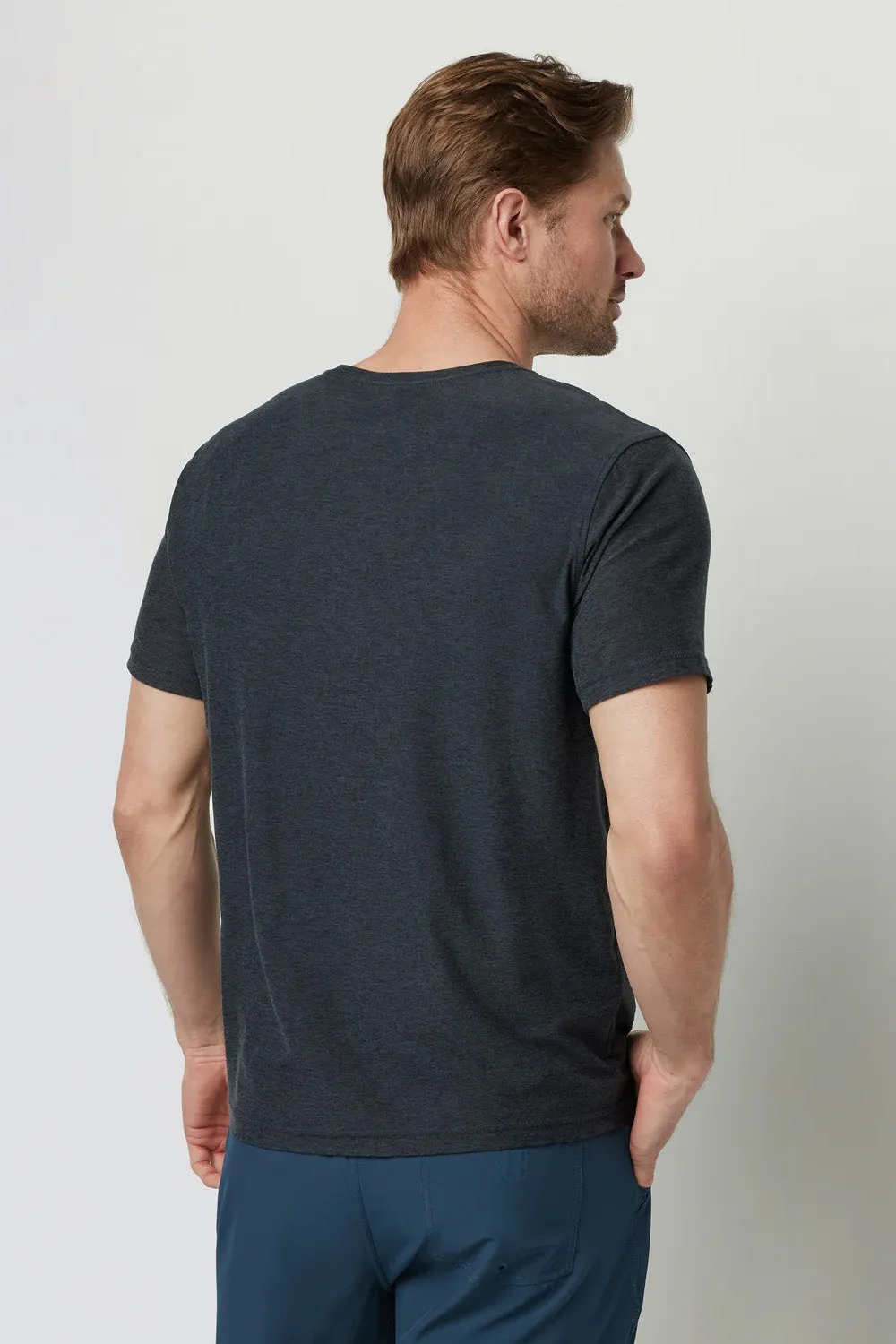 STRATO TECH TEE Charcoal Heather sold by REVOLVR Menswear product image thumbnail 3