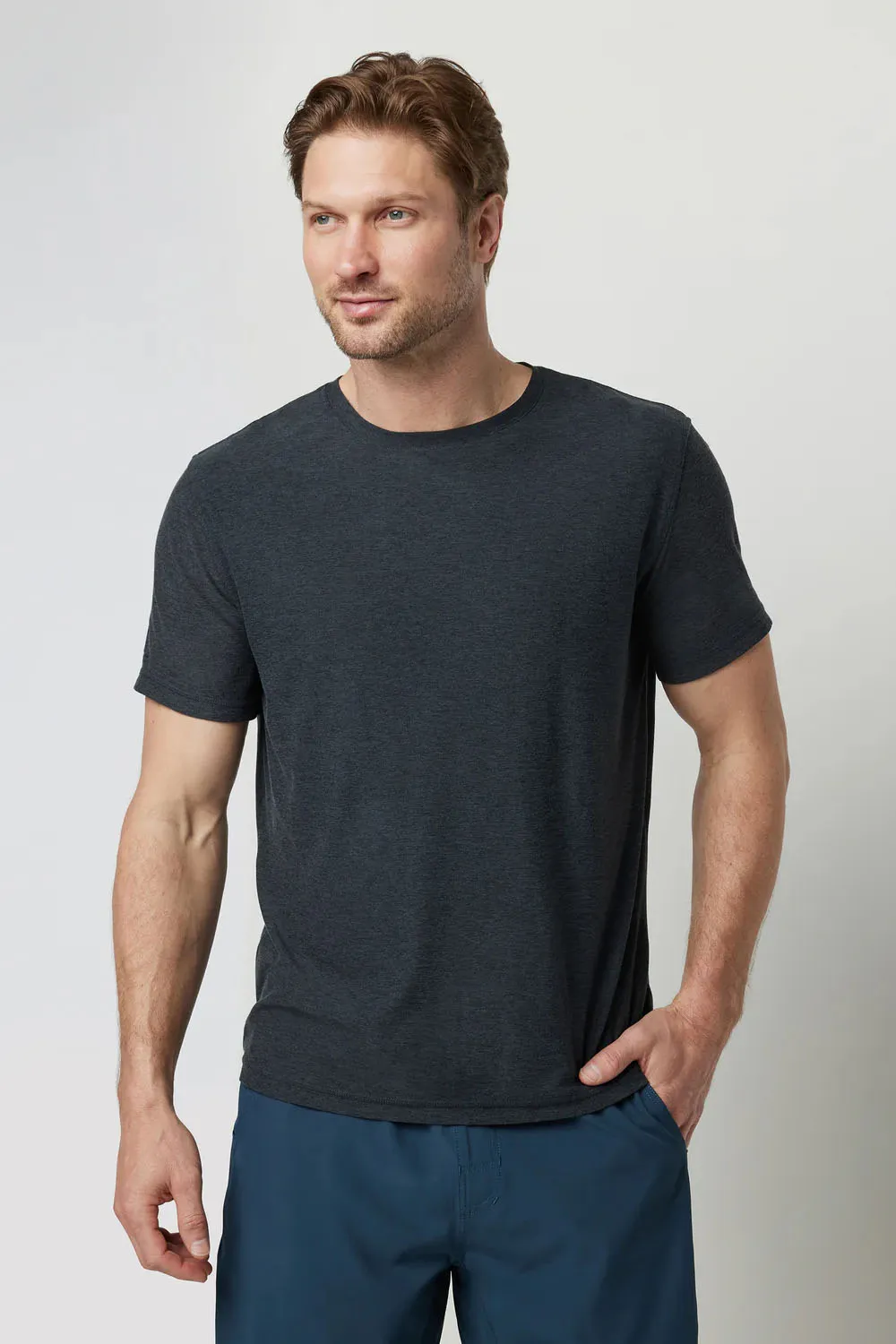 STRATO TECH TEE Charcoal Heather sold by REVOLVR Menswear product image thumbnail 2
