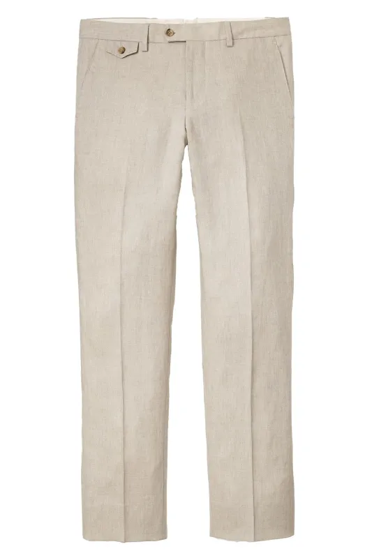 JETSETTER ITALIAN LINEN PANT Stone Beige sold by REVOLVR Menswear