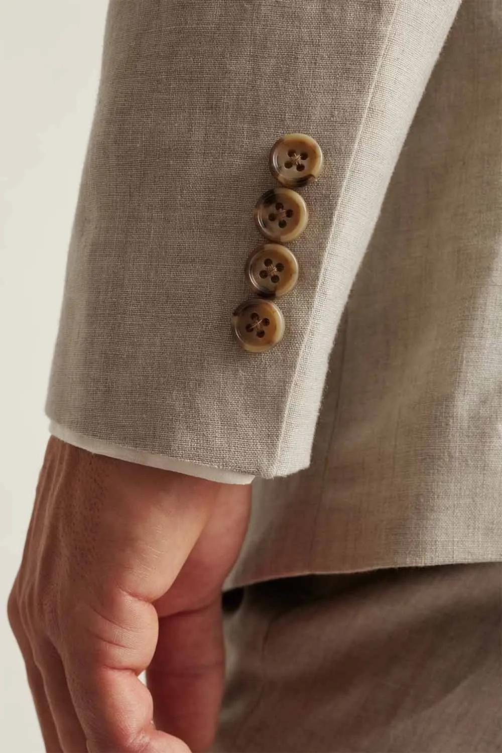 JETSETTER ITALIAN LINEN BLAZER Stone Beige sold by REVOLVR Menswear product image thumbnail 5