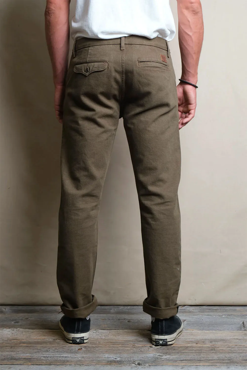 FREENOTE WORKERS CHINO SLIM FIT - 14oz ARMY sold by REVOLVR Menswear product image thumbnail 4
