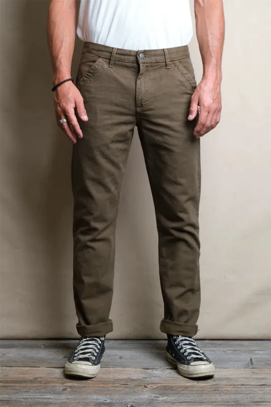FREENOTE WORKERS CHINO SLIM FIT - 14oz ARMY sold by REVOLVR Menswear