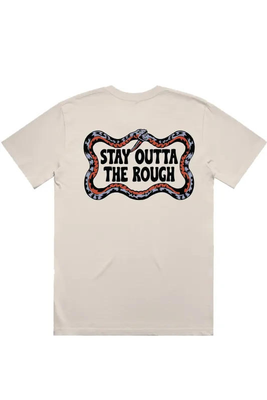 STAY OUTTA THE ROUGH TEE White sold by REVOLVR Menswear