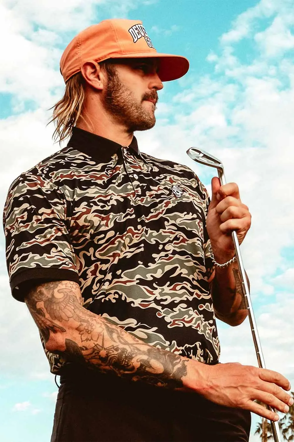 TIGER CAMO POLO Garden Green sold by REVOLVR Menswear product image thumbnail 2
