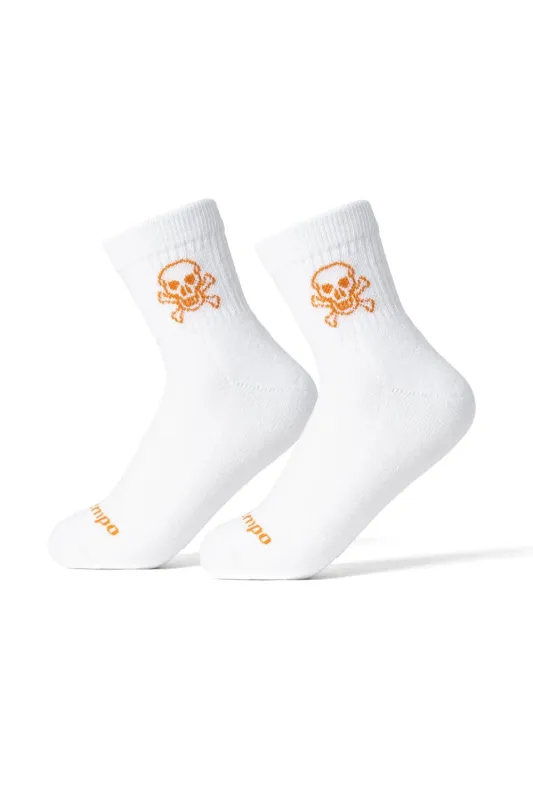 CROSSBONES CREW SOCK Orange sold by REVOLVR Menswear