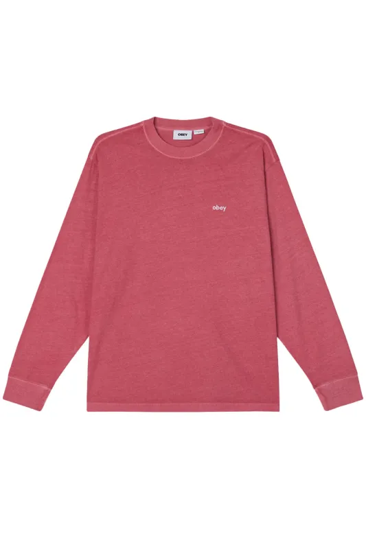 LOWERCASE PIGMENT LS TEE Mineral Red sold by REVOLVR Menswear
