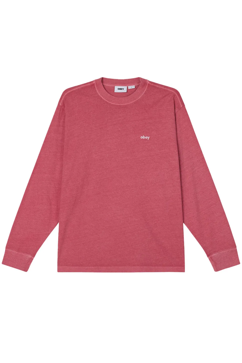 LOWERCASE PIGMENT LS TEE Mineral Red sold by REVOLVR Menswear