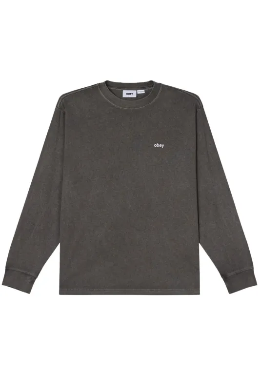 LOWERCASE PIGMENT LS TEE Digital Black sold by REVOLVR Menswear